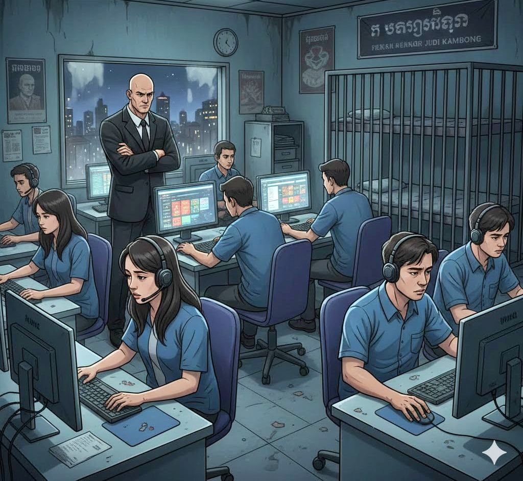 ilustrasi Disekap di Kamboja, PMI Kuningan Dipaksa Jadi Operator Judi Online