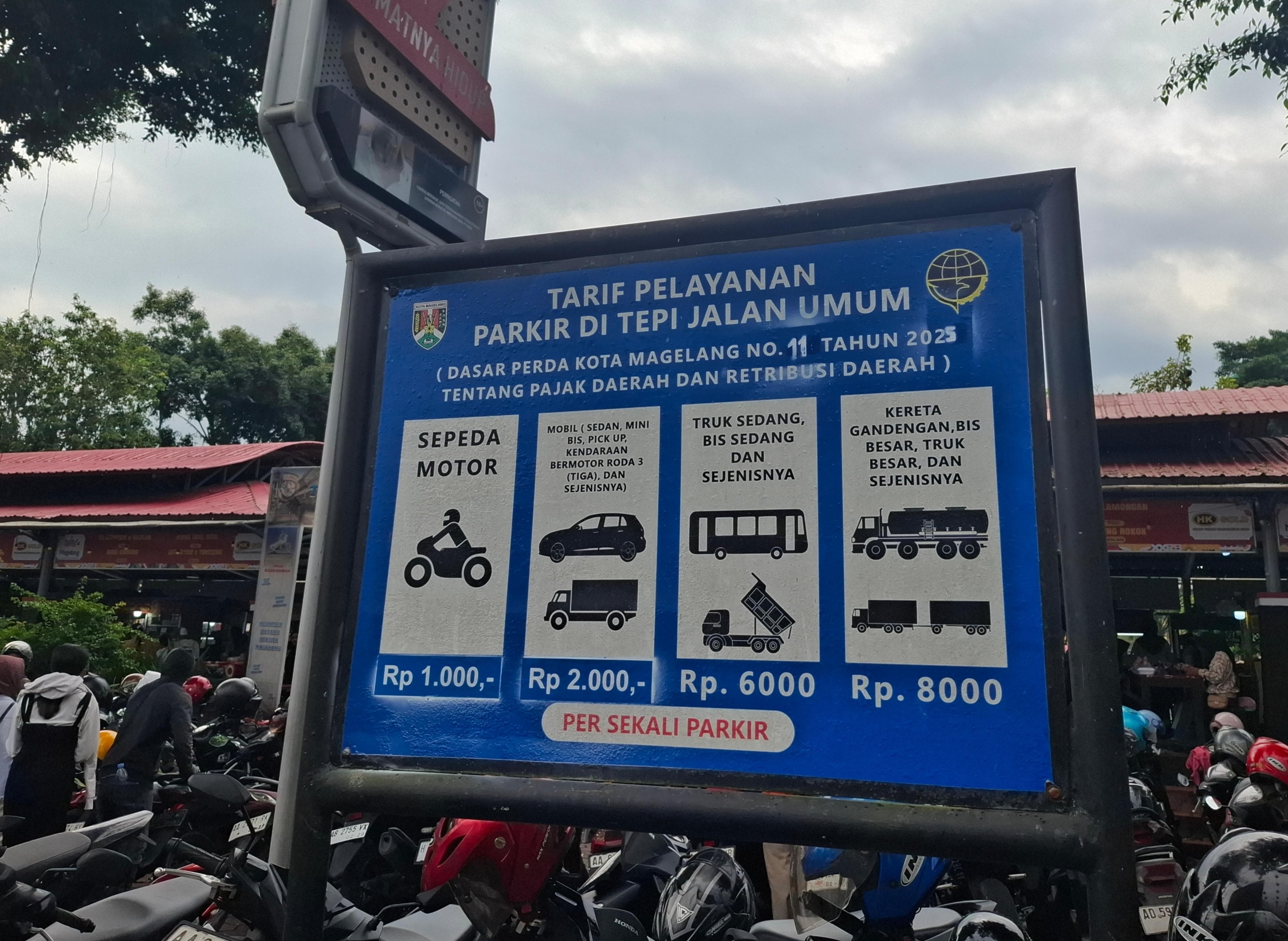Tarif Parkir di Tepi Jalan Umum Kota Magelang Turun, Motor Jadi Rp1.000 dan Mobil Rp2.000