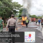 Kejadian sebuah kebakaran mobil di Borobudur 14 Januari 2026