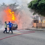 Kejadian sebuah kebakaran mobil di Borobudur 14 Januari 2026