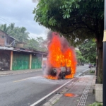 Kejadian sebuah kebakaran mobil di Borobudur 14 Januari 2026