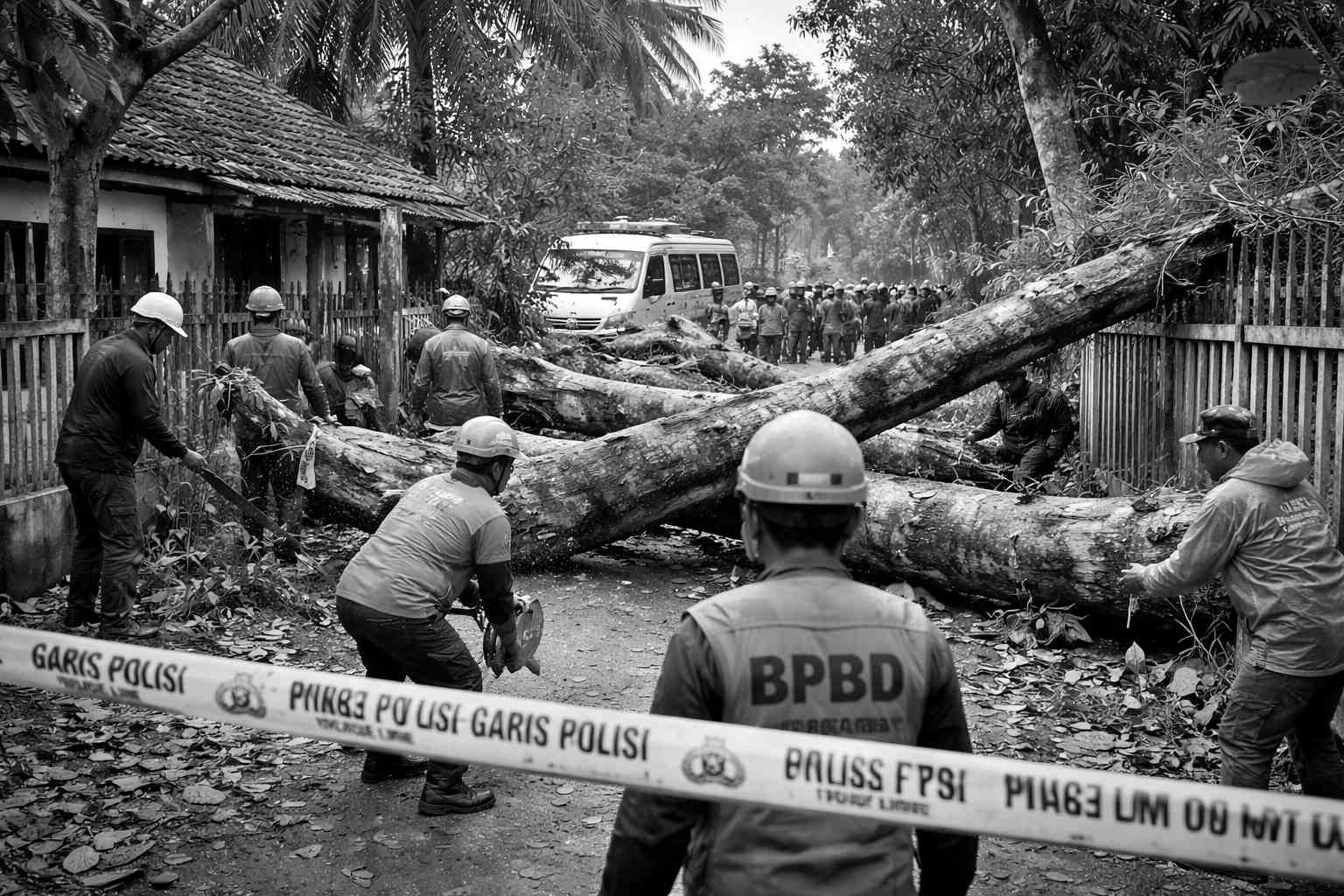 ilustrasi Angin Kencang di Sleman, Pohon Randu Tumbang Timpa Kakek dan Cucu, Meninggal Dunia di Tempat