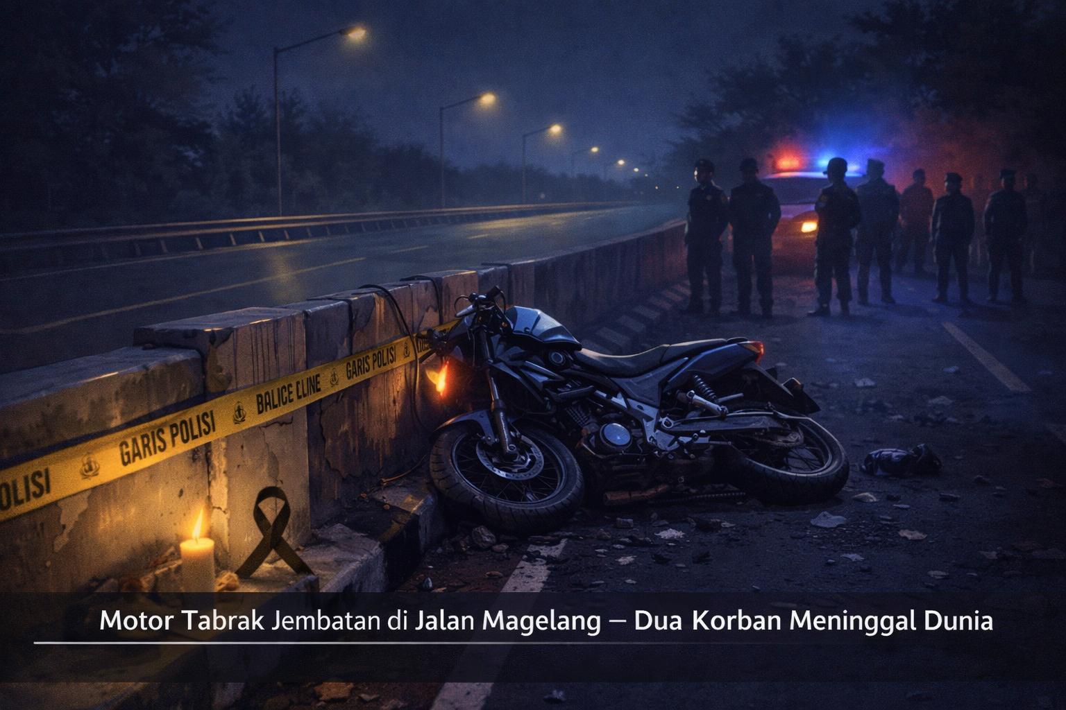 ilustrasi Motor Hantam Jembatan di Jalan Magelang, Dua Orang Meninggal Dunia