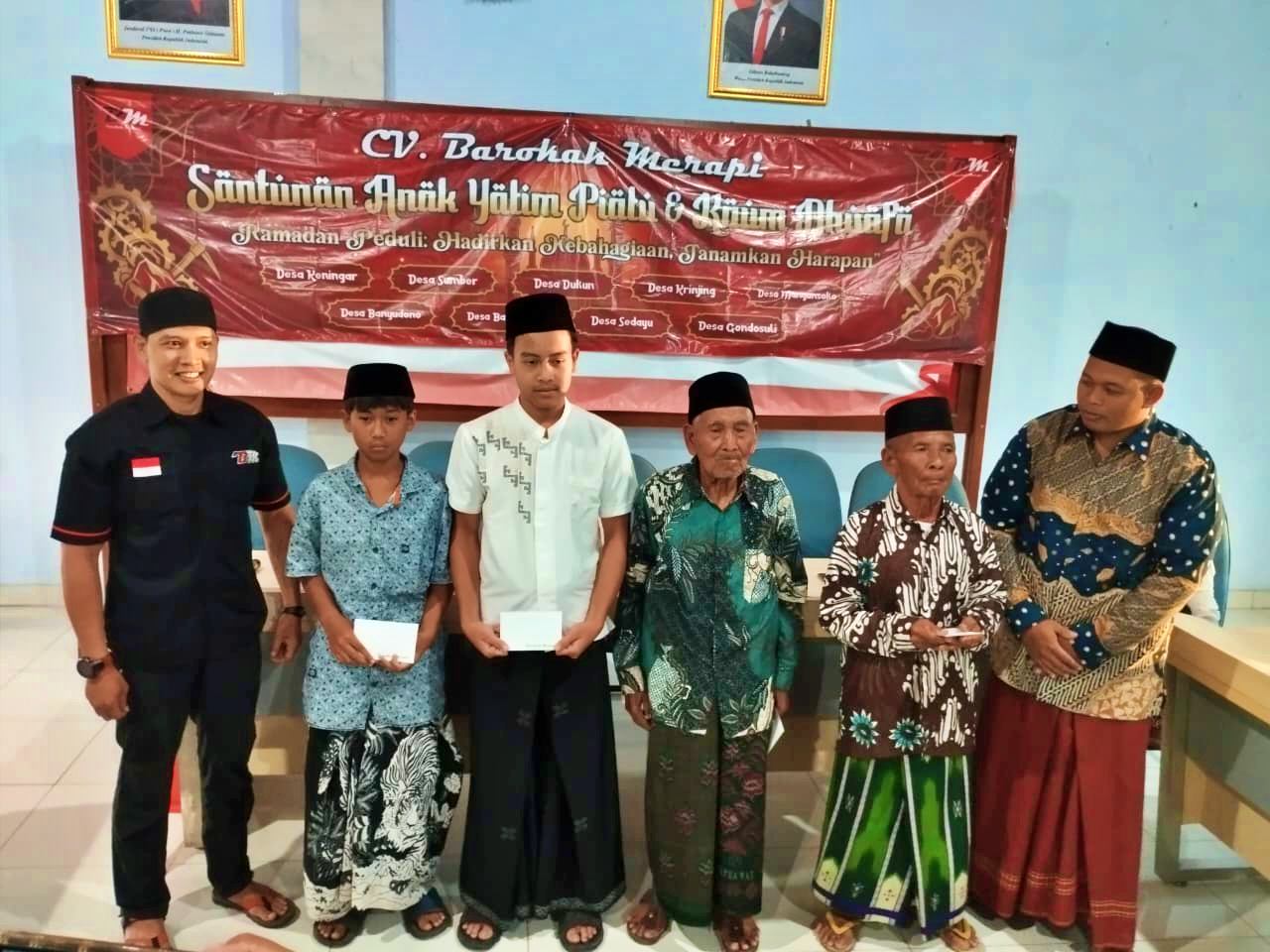 CSR CV Barokah Merapi Diberikan Untuk Santunan Anak Yatim Piatu dan Kaum Dhuafa