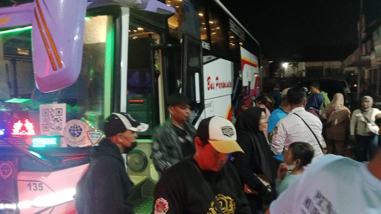 Program Mudik Gratis, Ratusan Pemudik asal Magelang Tiba di Terminal Secang