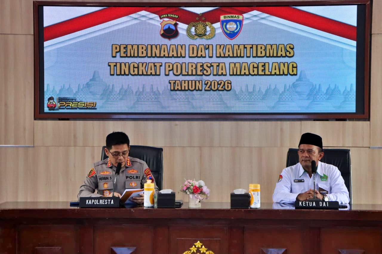 Da’i Kamtibmas sebagai "Penyejuk", Polresta Magelang Gelar Pembinaan Da’i Kamtibmas