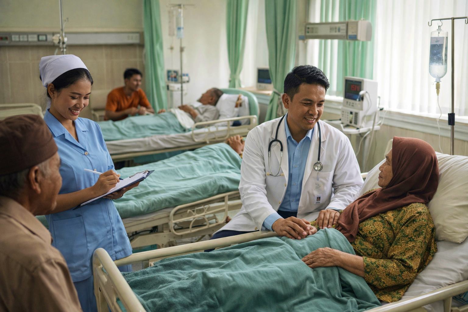 iustrasi Pasien Rawat Inap Kelas 3 Gratis