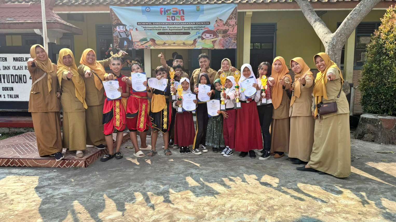 FLS3N SD Tingkat Kecamatan Dukun Digelar, SDN Banyubiru 2 Raih Juara Umum