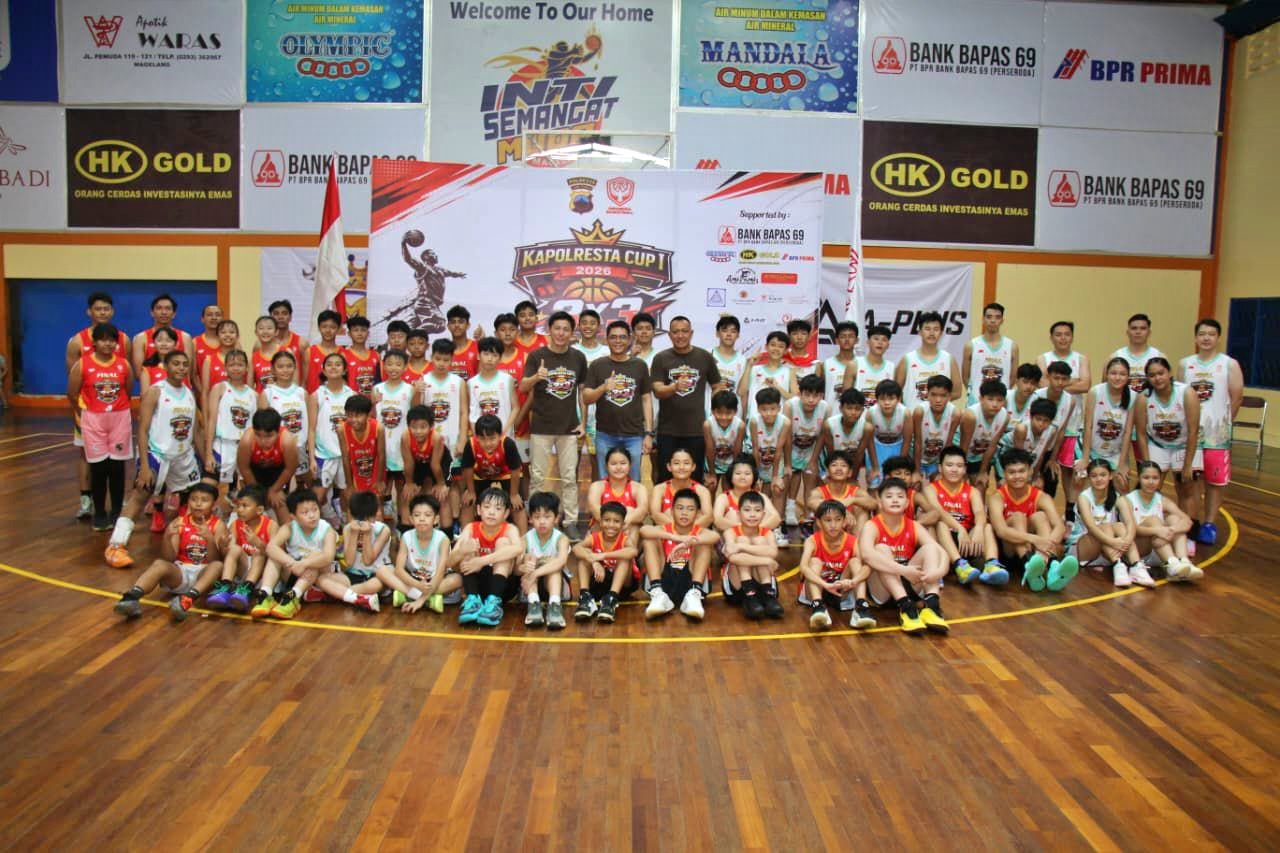 Final Turnamen Basket 3X3 Kapolresta Cup I 2026 Berlangsung Meriah di Tegalrejo Magelang