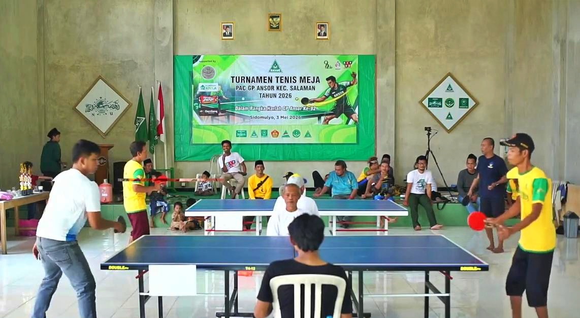 PAC GP ANSOR KECAMATAN SALAMAN GELAR TURNAMEN TENIS MEJA 2026
