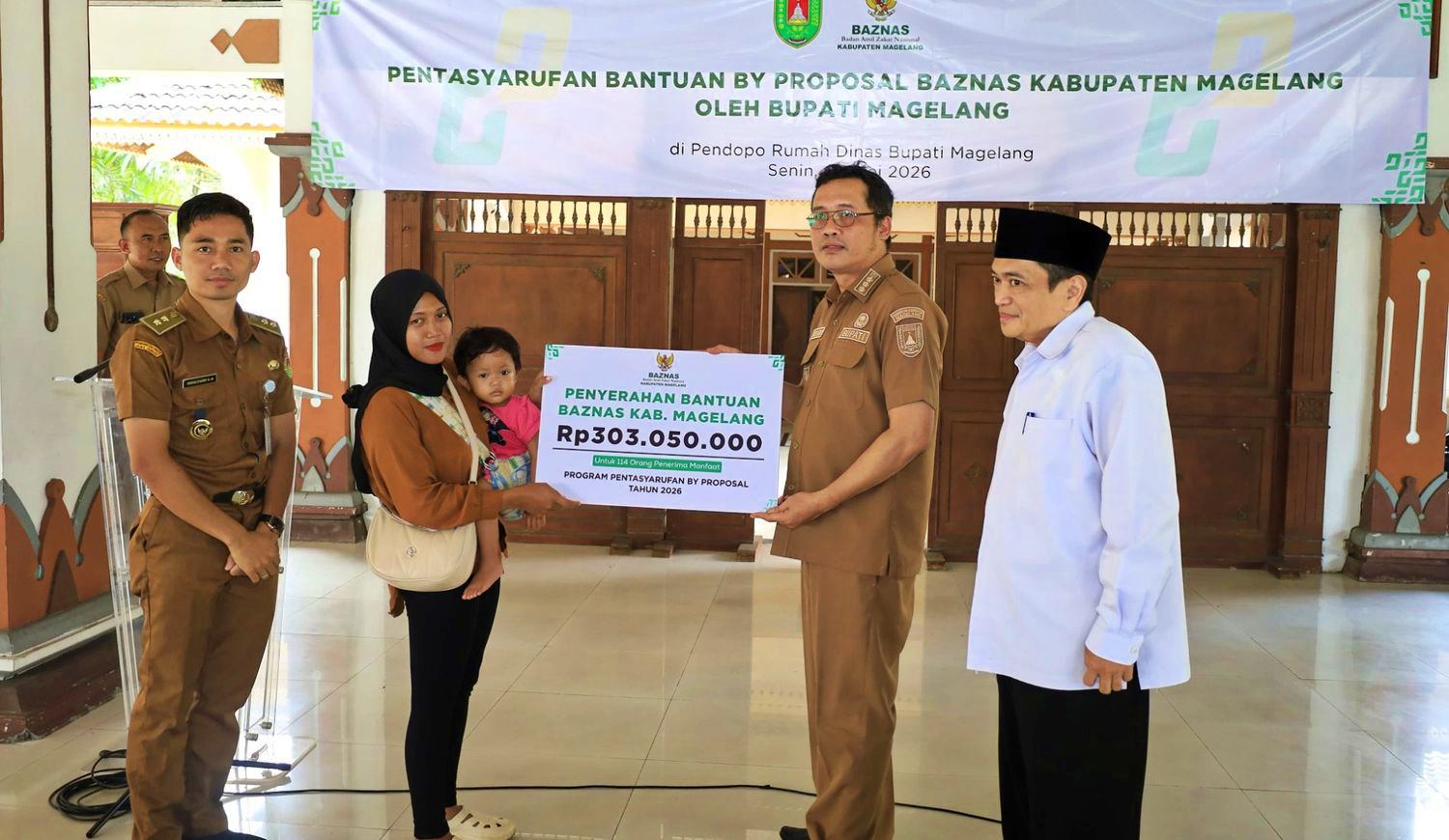 Pemkab Magelang Tasyarufkan Bantuan 300 Juta Rupiah dari Baznas
