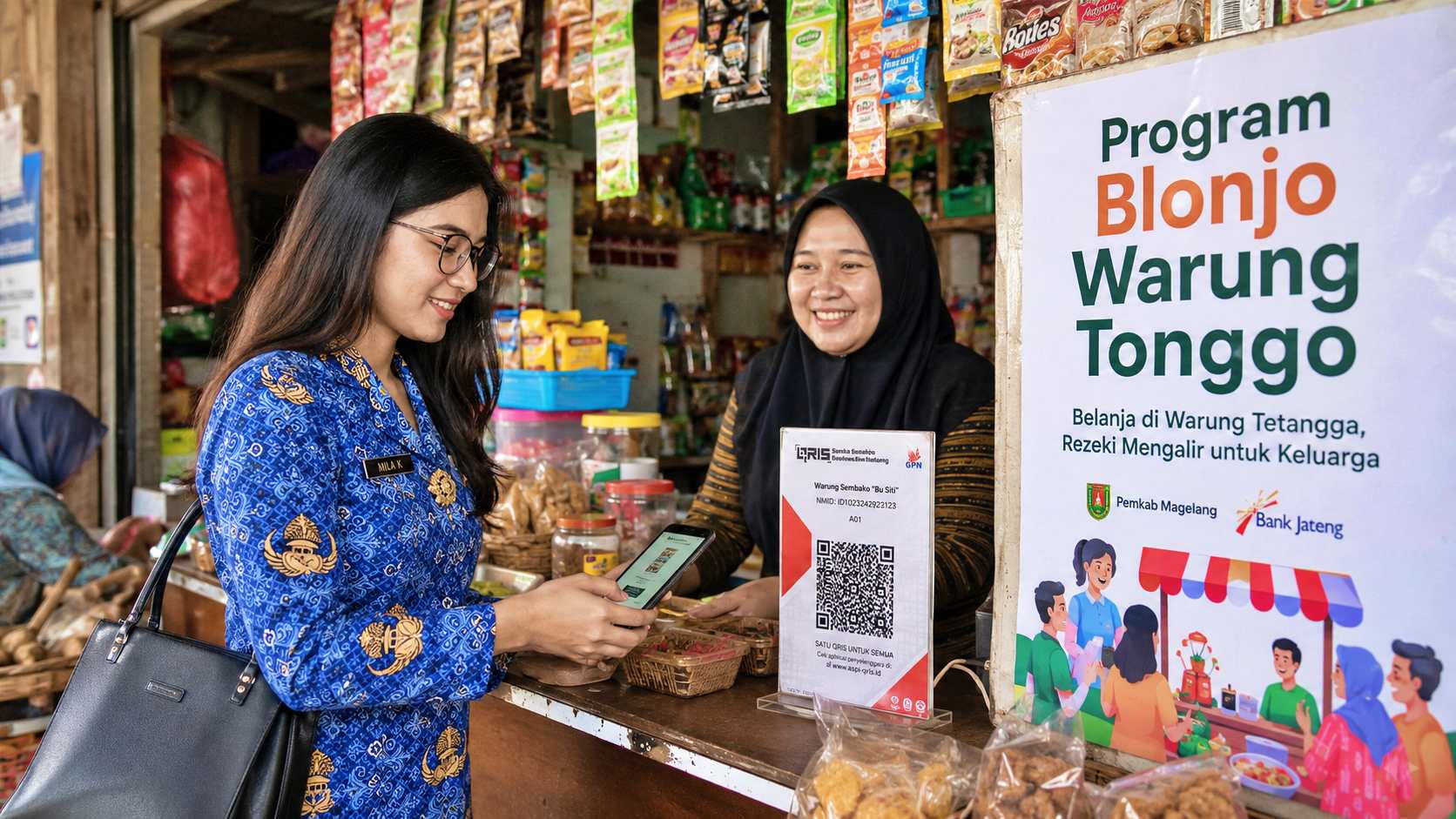 ilustrasi ASN Pemkab Magelang belanjar di Warung Klontok Tetangga ikuti Program Blonjo Warung Tonggo