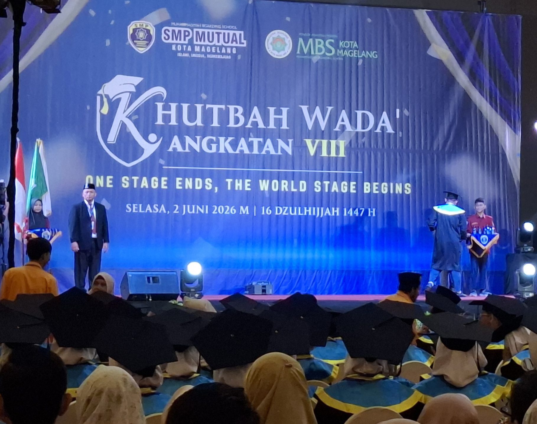 Khutbah Wada’ Angkatan VIII, SMP Mutual Kota Magelang Lepas 188 Siswa