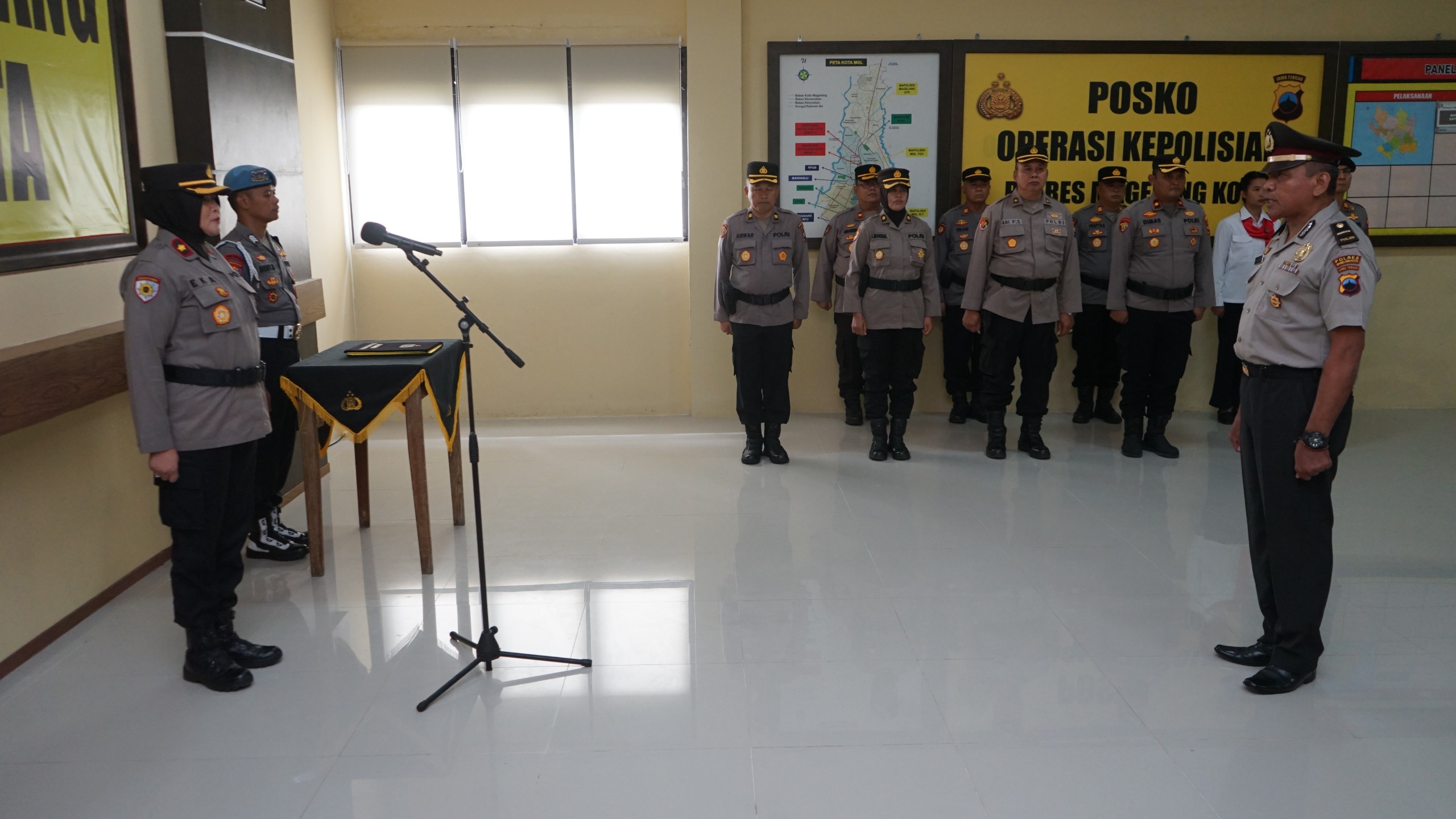 Pengabdian Berbuah Penghargaan, Personel Polsek Bandongan Naik Pangkat
