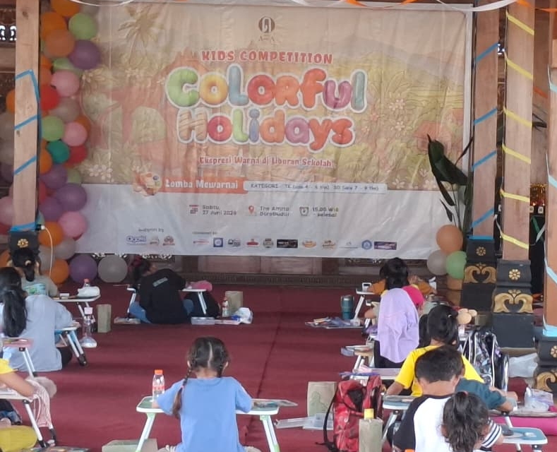 ‎​Isi Libur Sekolah, 95 Anak dari Berbagai Daerah Ikuti Lomba Mewarnai di The Amrta Borobudur