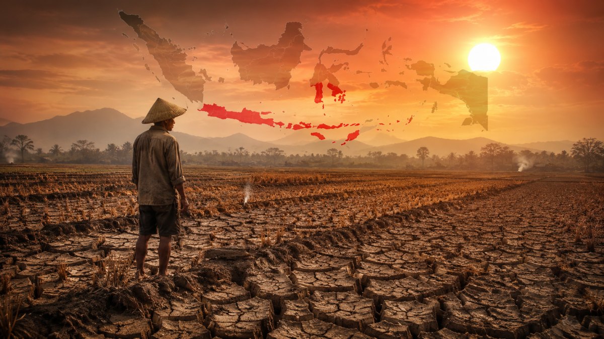 Ilustrasi El Nino Godzilla Datang, kekeringan melanda Indonesia