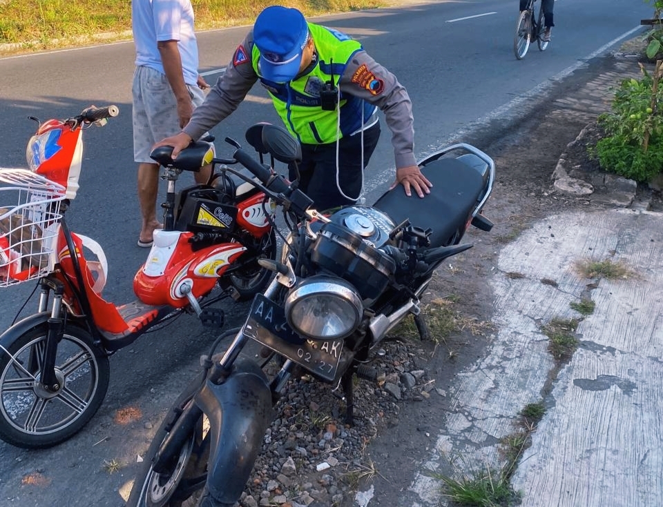 Kecelakaan di Mertoyudan Magelang Libatkan Sepeda Listrik dan Sepeda Motor Megapro (21/7/2026) - foto ist