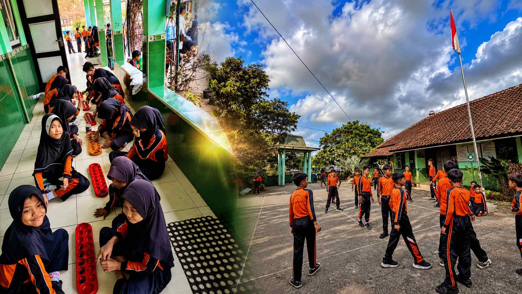 Peringati Hari Anak Nasional, Siswa SDN Banyurojo 1 Magelang Tebar Benih Ikan dan Bersihkan Lingkungan