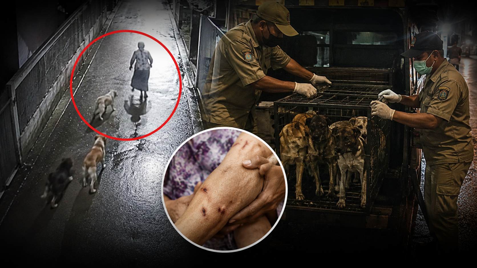 Nenek Dikejar 3 Anjing di Duren Sawit