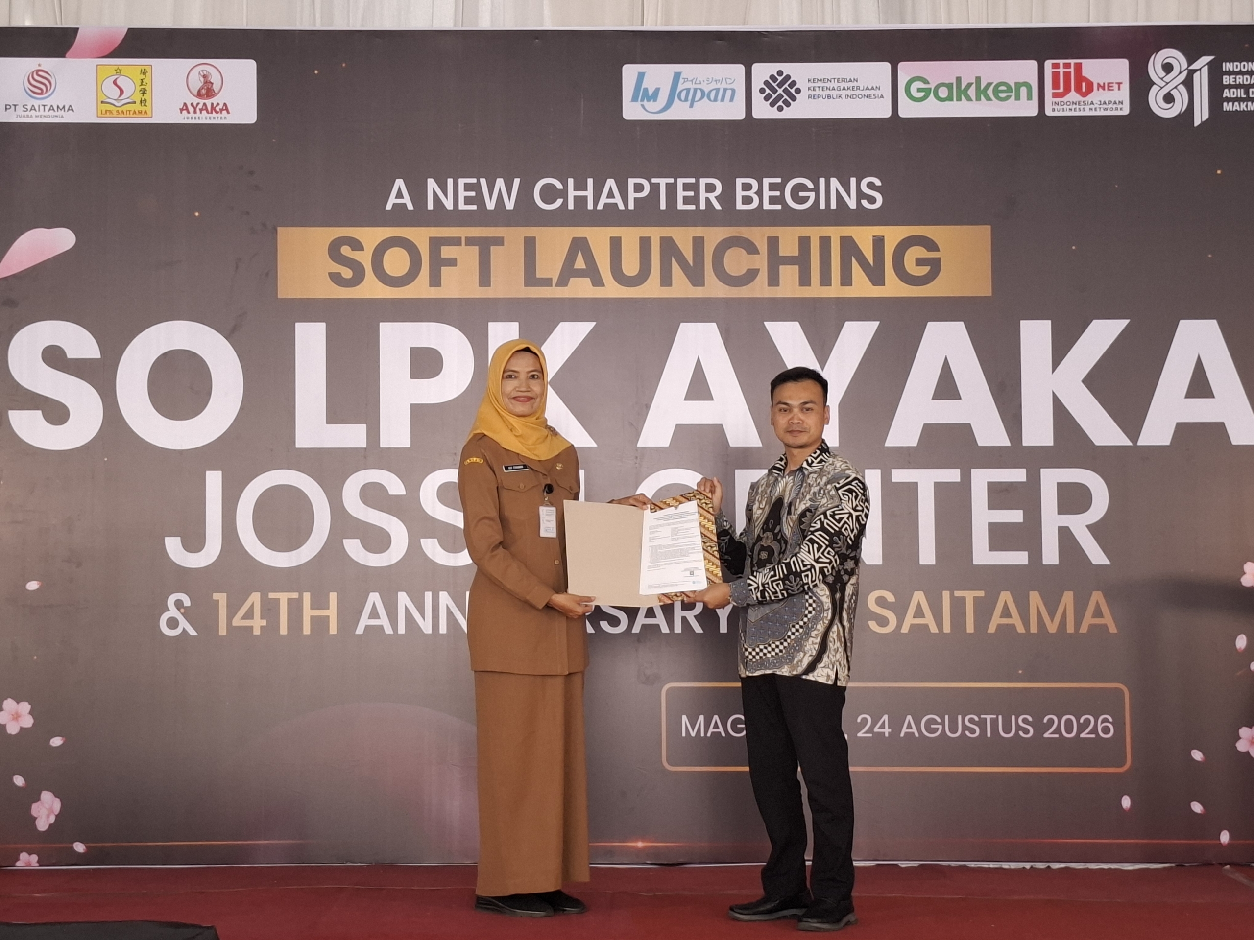 PT Saitama Luncurkan SO Ayaka Jossei Center di Magelang, Perkuat Pengiriman Tenaga Kerja ke Jepang