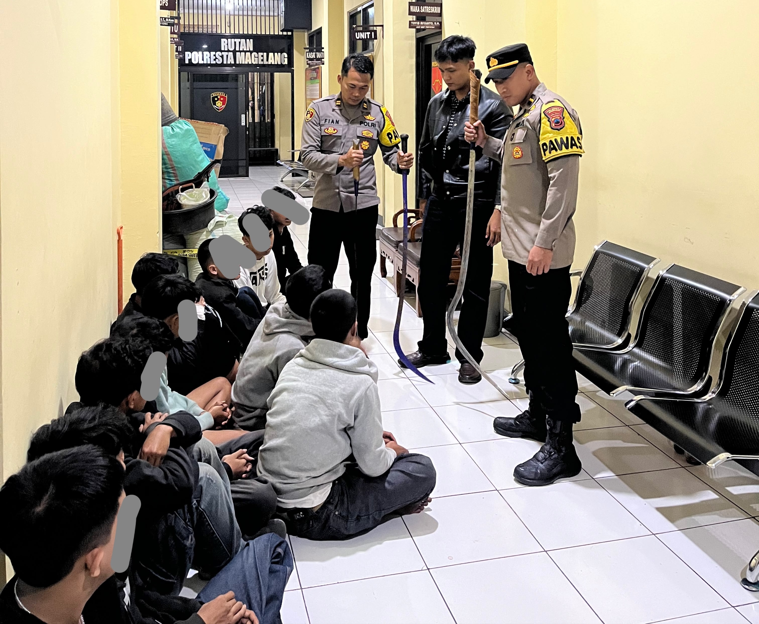 12 Anak Diamankan Polisi, Tawuran Pelajar di Ngluwar Berhasil Digagalkan