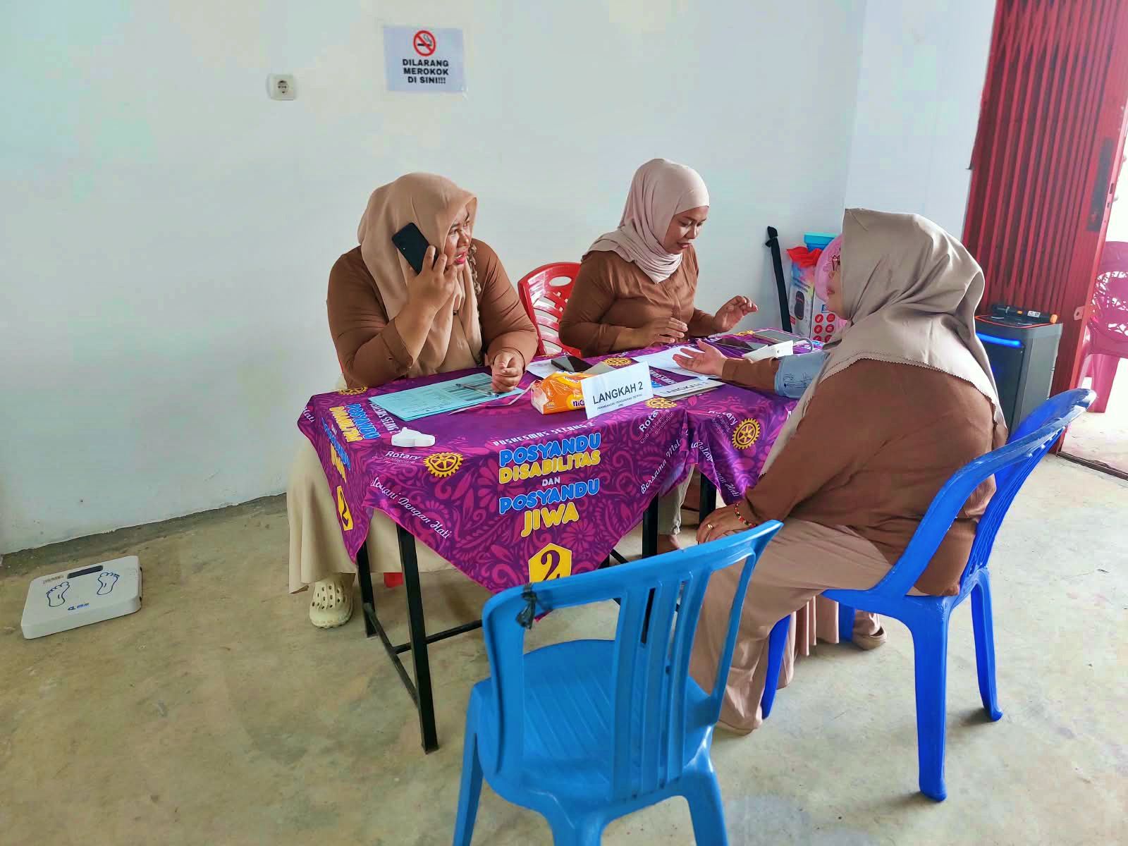 Kegiatan pos anyar samawa jiwa oleh kader kesehatan didampingi tenaga kesehatan dari Puskesmas di Desa Pancuranmas, Kecamatan Secang, Kabupaten Magelang. Foto ist