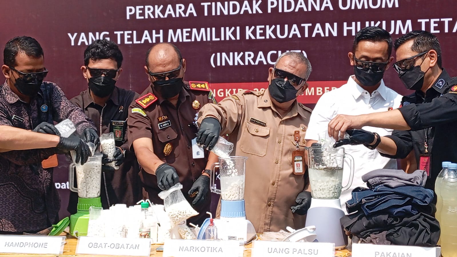 Kejari Kabupaten Magelang Musnahkan Barang Bukti 103 Perkara Pidana