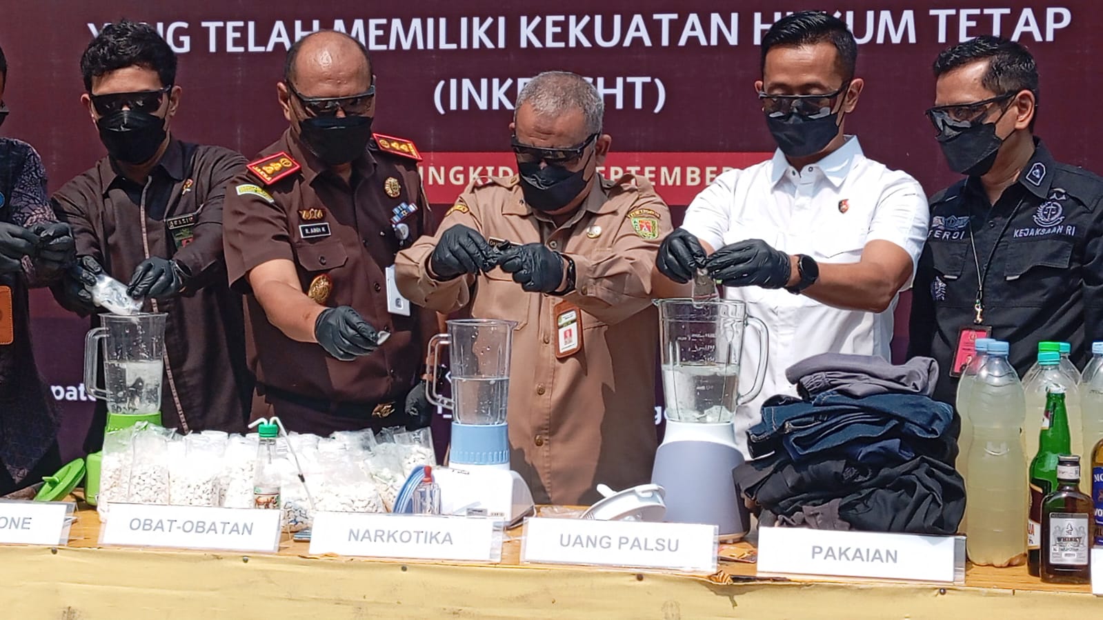 Kejari Kabupaten Magelang Musnahkan Barang Bukti 103 Perkara Pidana