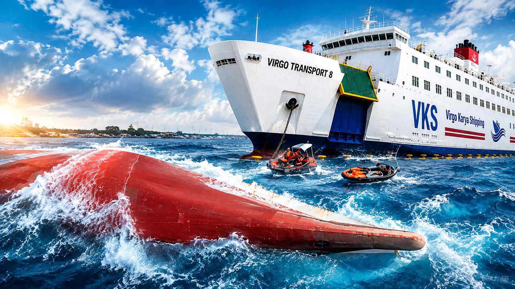 ilustrasi KM Virgo Transport 8 Tenggelam di Laut Jawa ternyata usia Kapal 39 tahun