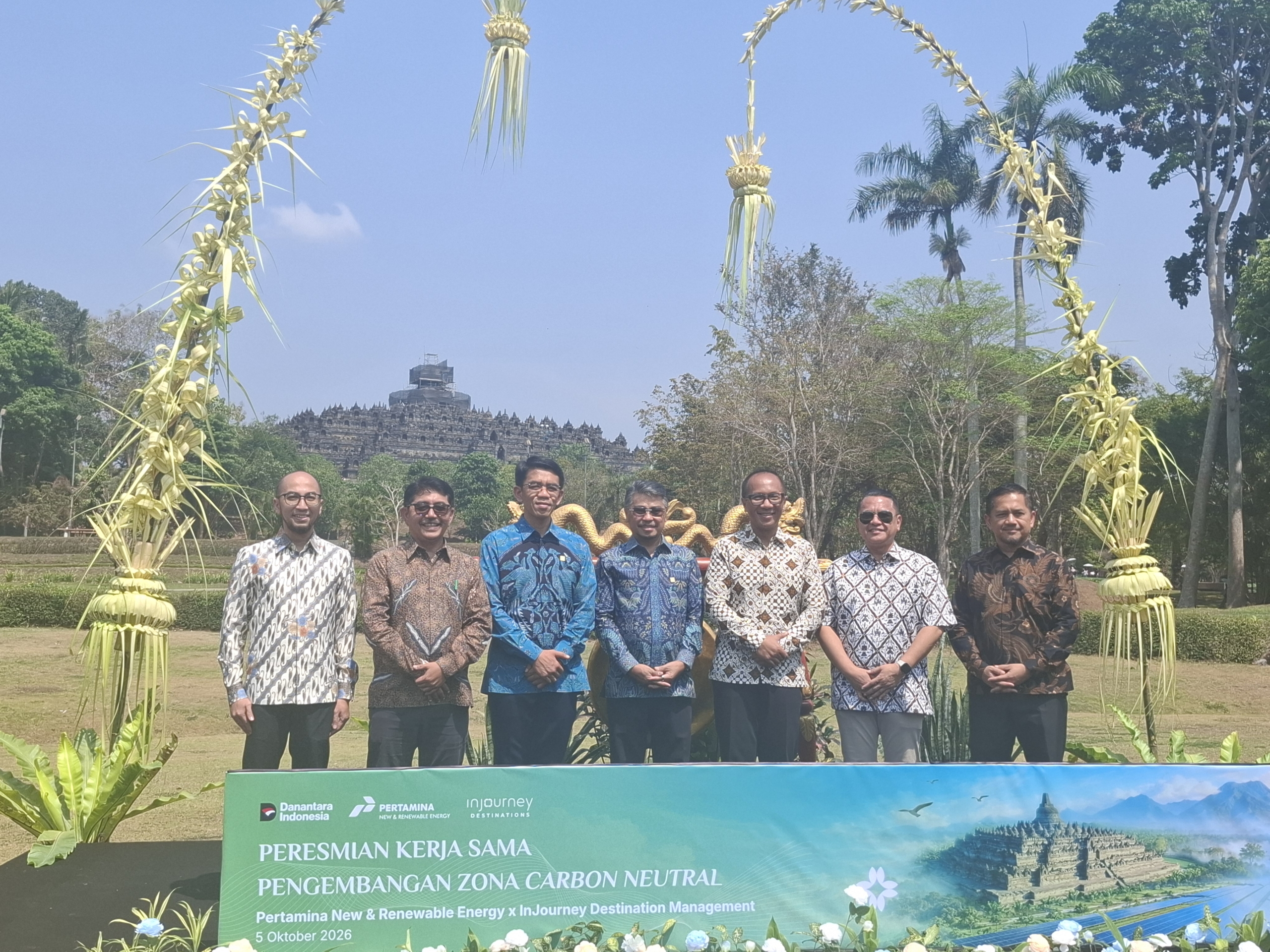 IDM dan Pertamina NRE Luncurkan Pilot Project Kawasan Karbon Netral di Candi Borobudur