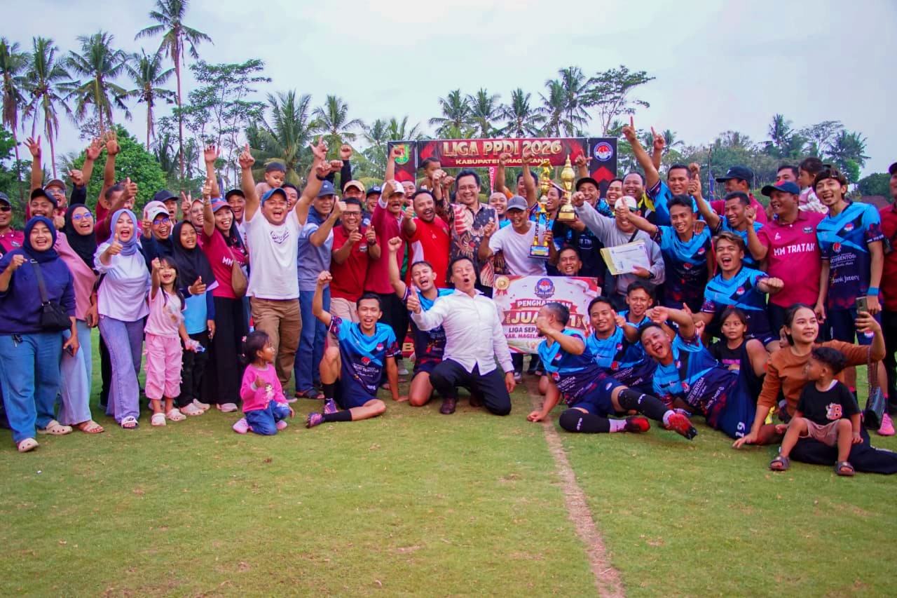 Liga Sepak Bola PPDI 2026 Berakhir, Bupati Magelang Dorong Sportivitas dan Kekompakan Perangkat Desa