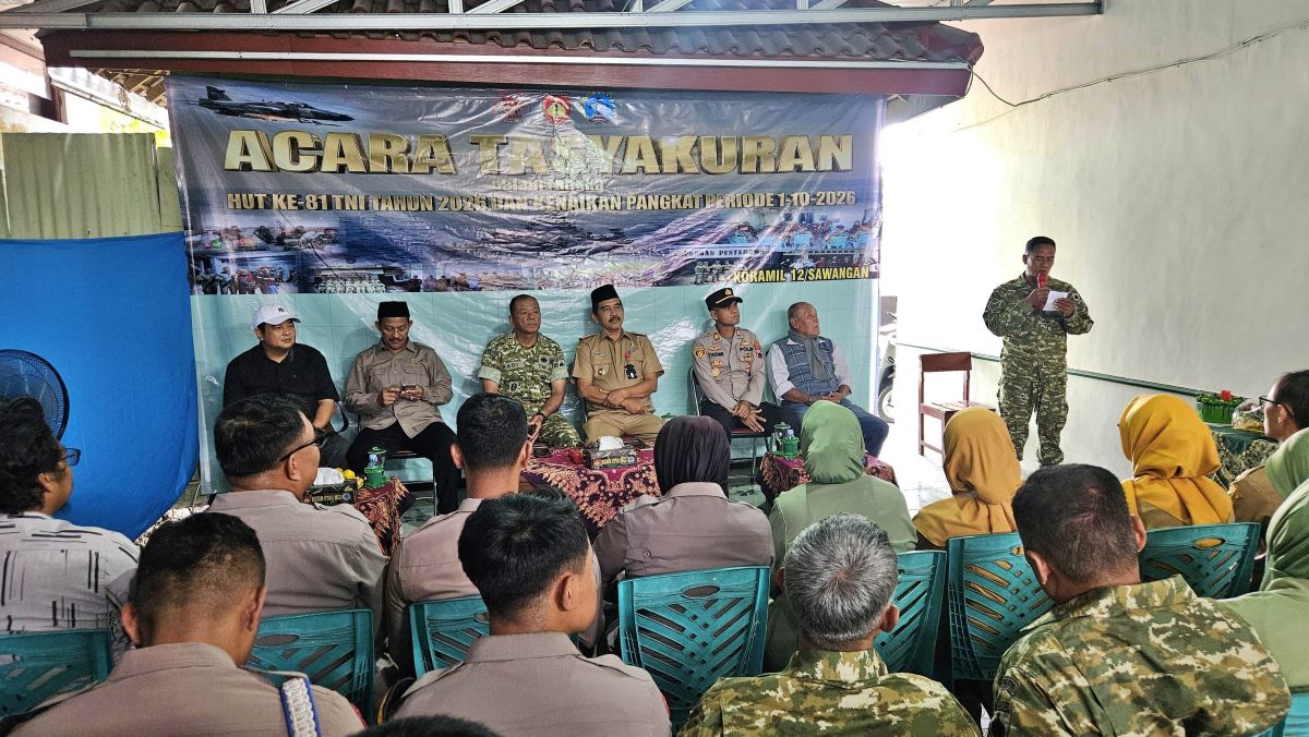 Tasyukuran HUT ke-81 TNI Tahun 2026 dan Tasyakuran Kenaikan pangkat Anggota Koramil 12 Sawangan