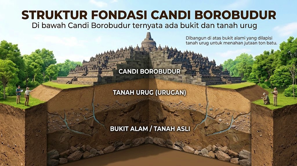 ilustrasi Lapisan Candi Borobudur
