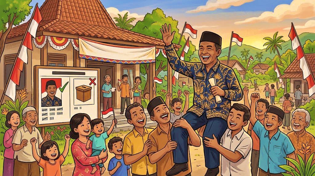 ilustrasi Pilkades seorang Calon Tunggal Menang atas Kotak Kosong