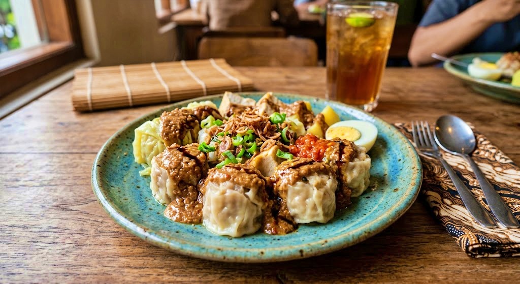 ilustrasi makanan siomay